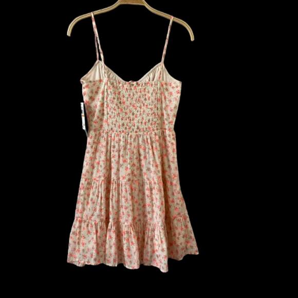 Tinseltown Floral Corset Tiered Mini Dress Junior S Orange Milkmaid Bustier NWT - Picture 2 of 13